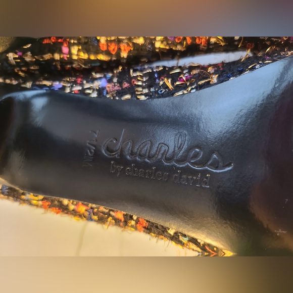 NWOT, CHARLES DAVID, MULTI-COLOR, POINT-TOE PUMPS, SZ 7.5 - Picture 14 of 15